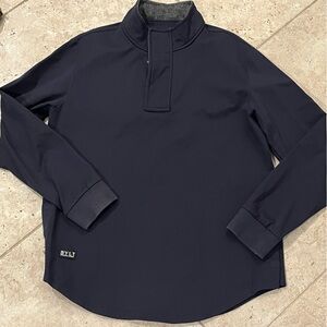 BYLT Elite Fairway Pullover Mens Large Blue Performance Golf Quarter Snap Jacket